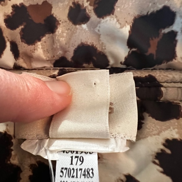 Chicos Reversible Puffer Jacket Black/Animal Print S/4 - Picture 8 of 8